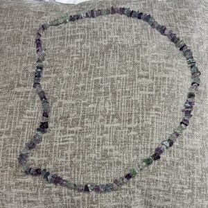 Multicolor Fluorite Chip Bead Necklace - Women Jewelry